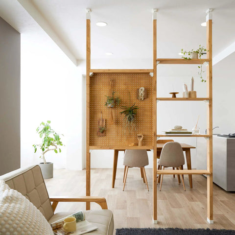 Floor To Ceiling 2 X 4 Mounting Brackets For Heavy Duty Vertical Storage And Diy Wall Shelves Featuring Smooth Sailing Setup And Renter Friendly Design That Shields Drywall While Delivering Knockout Support with wooden shelving units and plants.