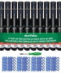 5000 Rotor Sprinkler System With Nozzle Tree 20 Pack Plus CPRTOOL, Three Quarter Inch Inlet, Four Inch Pop Up, Adjustable Arc