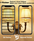 Comparison of flickering old version vs improved Super Bright Dimmable E12 C7 Led Bulbs In Warm White 2700k