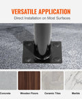 Rock Solid Heavy Duty Outside Step Railing With Matte Black Powder Coat Finish And 330 Lbs Load Rating installation on concrete and wooden floors.