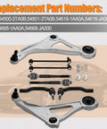 Front Suspension Kit For Nissan Altima 2013 2014 10 Piece Replacement Front End Parts Set Designed To Restore Ride Comfort Handling And Stability With Quality Components For A Smooth Confident Drive., 10-piece suspension parts set with control arms, tie rods, sway bars, boots, and hardware