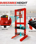 6 Ton H Frame Hydraulic Shop Press For Garage Floor With Adjustable Height And Stamping Plates