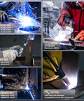 175 Amp Dual Voltage MIG Welder 110V 220V 5 In 1 Gas MIG Aluminum MIG Flux Core MIG Lift TIG And Stick Welding in action
