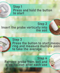 Step-by-step guide to using Industrial Grade Soil pH Meter With Calibration Free LCD Display and dual needle stainless probes.