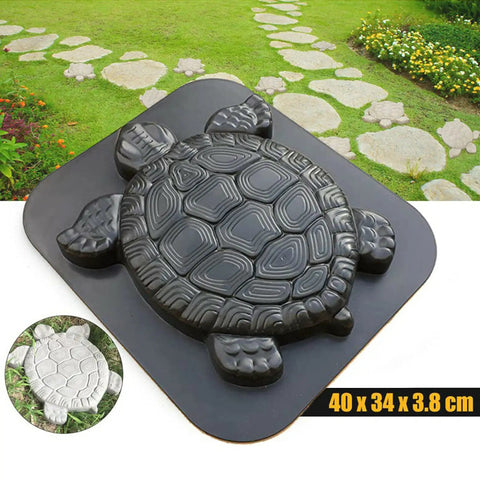 Turtle Shaped Stepping Stone Mold For DIY Garden Paths Reusable Concrete Cement Paver Path Maker Mold For Walkways Lawn Decor