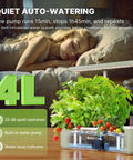 12 Pod Indoor Hydroponics Growing System With 24W LED Grow Light Plug And Play Quiet 4L Water Tank And Built In Pump