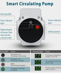 Digital display of Plug And Play 115 V ECM Circulator Pump For Domestic Hot Water Recirculation Systems with status lights.
