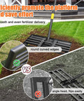 Lawn Leveling Rake With 72 Inch Adjustable Long Handle For Smoothing Soil And Lawn, shown with rugged flat head on grass