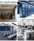 Wide application of Built Different Pro Rig Open Frame Server Rack With Smooth Roll Wheels Free Standing Network Cabinet For Servers And Av Equipment Black 9U Rolling Stand in home office, server room, and video equipment setup.