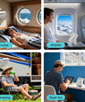 Slick Magnetic Travel Cooling Fan Built Tough For Cruise Cabins And Beach Vacations, used in various travel settings.