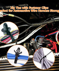 180 Pcs Wire Loom Clips For Car Push Mount And Zip Ties Assorted Sizes 6 Inch Nylon Clips for wire harness in engine bay