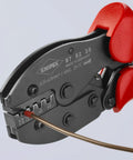 Close-up of Five Position Ferrule Crimping Pliers For Insulated And Non-Insulated End Sleeves With Precision Dies