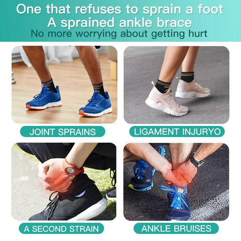 Copper Infused Ankle Brace for Women and Men Breathable Ankle Support Sleeve for Plantar Fasciitis and Sprained Ankles, 4 uses shown