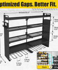 Heavy Duty Large Power Tool Organizer Wall Mount For Garage And Workshop Built Tough Black Metal Tool Rack With Easy Mount System Ample Storage For Drills Saws Bits And Accessories Keeps Tools Neat And Ready