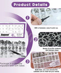 Shop Approved Stainless Steel External Circlip Assortment Kit with tweezers in a labeled transparent box for quick fixes.