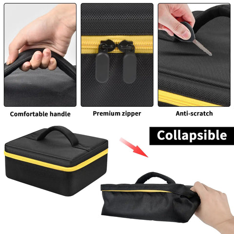 Top Reliable Canvas Tool Stash Designed For Dewalt 20V Max Xr Cordless Router Dcw600B And Makita Xtr01Z with durable zipper and collapsible design.