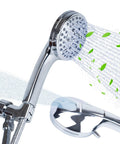 High Pressure Handheld Shower Head Kit With 7 Modes, Hardcore Flow Even On Low Water, 60 Inch Stainless Steel Hose, Adjustable Bracket