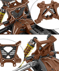 Upgraded RC Car Parts Kit For 1 By 10 Jato 4X4 Brushless VXL Driveshafts Shock Towers Aluminum Alloy Bronze Detail
