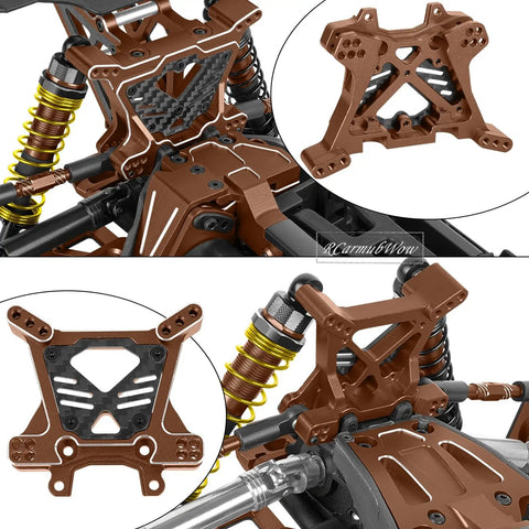 Upgraded RC Car Parts Kit For 1 By 10 Jato 4X4 Brushless VXL Driveshafts Shock Towers Aluminum Alloy Bronze Detail