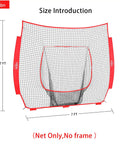 Image of 7x7 Baseball And Softball Replacement Net Nets Only No Frame Heavy Duty 7 Strand Knotless Polyester for practice.