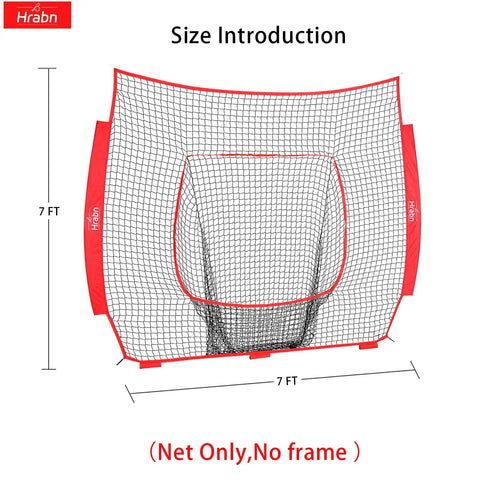Image of 7x7 Baseball And Softball Replacement Net Nets Only No Frame Heavy Duty 7 Strand Knotless Polyester for practice.