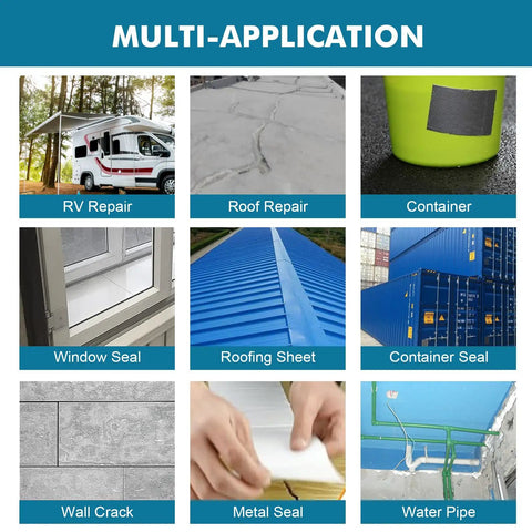Multi-application Outdoor Fluorocarbon Butyl Sealant Tape For RVs And Boats, Waterproof, Weatherproof Roof Repair Tape examples