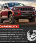 160A 12V High Output Alternator for 2.4L Chrysler 200 2015 2017 Fiat 500X 2016 2018 Jeep Cherokee Compass Renegade 2014 2018 and Ram ProMaster City 2015 2022 Replaces 56029624AB 56029624AC A002TX3581ZE A2TX3581ZE compatibility chart with SUV