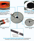 Diagram of 4 Pack MP22YA Electric Range Burner Elements Set With Easy Install 6 Inch MP15YA And 8 Inch MP21YA Replacements