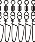 Heavy Duty Fishing Swivels With Snap For Bass Tackle, High Strength Stainless Steel Quick Change Line Leader System, Smooth Rotation