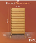 Natural Wood Privacy Screen Panel For Indoor And Outdoor Use Freestanding Or Surface Mount Real FSC Certified Wood