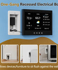 Recessed Wall Outlet Box For TV Mounts And Home Theater 1 Gang Flush Mount Electrical Box installation examples and details