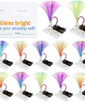 12 Kid Friendly Fiber Optic Light Kit Sets for Hands On STEM Activities and Simple Electric Circuits, rainbow LED kits