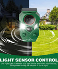 Solar Powered Ultrasonic Animal Repellent 4 Pack Waterproof Cat Deterrent With Flashing Lights And Motion Sensor For Outdoor Yard To Keep Pests Away And Keep Your Yard Pest Free From Cats Coyotes Raccoons And Deer Naturally, light sensor control