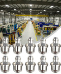 Heavy Duty 201 Stainless Steel Straight Hydraulic Grease Fittings With Exact M10 X 1mm Thread Fits Auto Truck And Machinery Rust Resistant Leaking Proof Built To Last Through Industrial Jobs Saving Money And Keeping Your Equipment Safe And Works Great. 10-pack on factory floor
