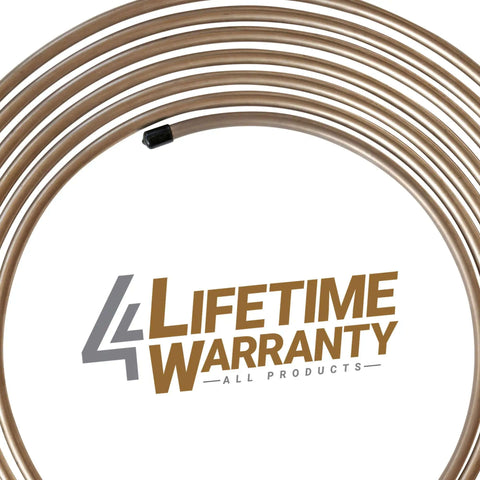 Copper Nickel Brake Line Coil 1/2 Inch By 25 Foot Non Magnetic Tubing For Automotive Use, Easy Bend And Flare With Hand Flexibility