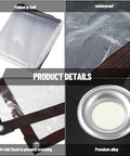Clear Waterproof Tarp 13x13 Feet With Grommets Built Tough PE Cover showcase of material, grommets, and waterproof features.