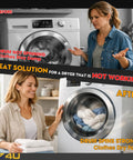 Before and after using Samsung Compatible Dryer Motor Replacement DFS270ZSEL1 Induction Motor for improved dryer performance.
