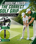Golf Grip Trainer For Fixing Slices And Building Muscle Memory, Portable Swing Training Aid For Correct Hand Positioning demonstrated