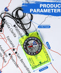 Trail Ready Outdoor Compass With Adjustable Declination Magnifier Ruler And Map Reading Scale on a map background
