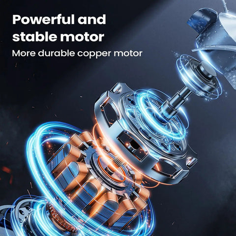Close-up of the powerful copper motor in the Badass Bench Grinder And Electric Polisher With Lightning Quick Start Motor.