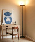 Sky Flux Dimmable LED Floor Lamp With 3 Light Modes For Living Room And Office Tall Torchiere Standing Torch Style in modern room