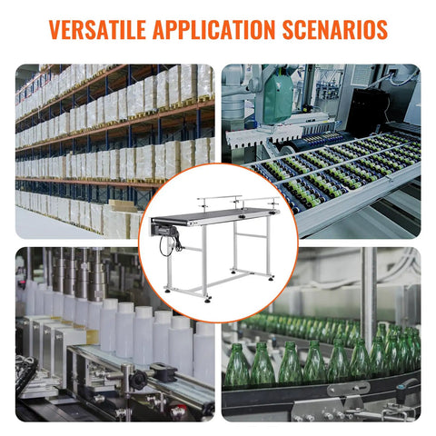 Built To Last Heavy Duty Motorized Belt Conveyor For Inkjet Coding Or Packaging Lines, 59 Inch By 15.7 Inch PVC Anti Static Belt