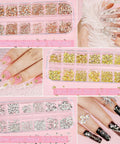 Glam Up Your Nails With This All In One Nail Art Kit Featuring Colorful Rhinestones Flatback Pearls Acrylic Flower Charms