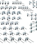 LockHook Steel Pegboard Hook Set 63 Piece Garage Organization Kit For LocBoard showing various metal hooks and attachments