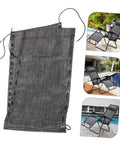 Folding Beach Chair Replacement Cloth For Camping And Outdoor Lounge Chairs Canvas Bungee Elastic Cover with tie ropes shown