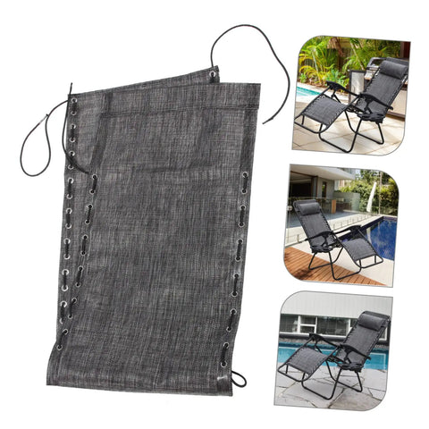 Folding Beach Chair Replacement Cloth For Camping And Outdoor Lounge Chairs Canvas Bungee Elastic Cover with tie ropes shown