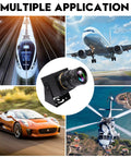 High Speed USB Camera With Global Shutter 90fps 2MP 1920x1200 For Crisp Fast Action, 4x Varifocal 2.8 To 12mm Zoom, shown with various vehicles