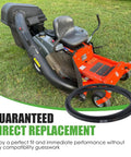 Heavy Duty Five Eighth Inch By One Hundred Twenty Three Inch Mower Deck Belt For Z246 Z Series And RZ Series Forty Six Inch Decks Built Tough For A Precise Fit And Real Durable Construction Compatible With A Range Of Models displayed on lawn mower