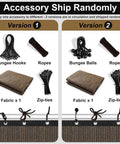 90 Percent Sun Shade Cloth For Patio And Backyard 10x10 Ft Pergola Shade Cover With Grommets, accessory options shown with bungee hooks and balls.