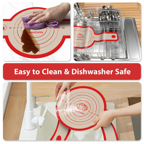 Nonstick Silicone Bread Sling Set Oval And Round in sink and dishwasher, easy to clean, heat resistant for baking use